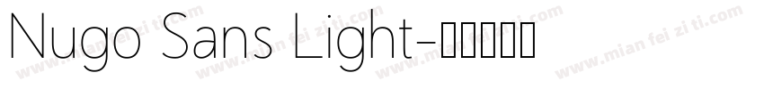 Nugo Sans Light字体转换